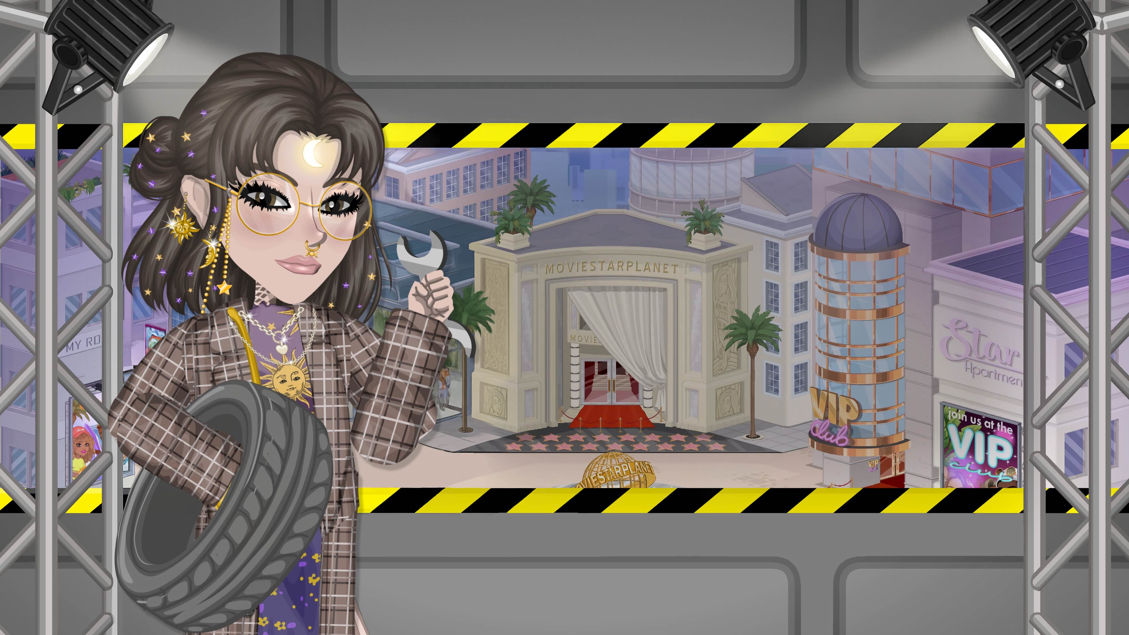 Image of Nova Star, holding a wrench, and warning you against playing msp2 from unofficial websites